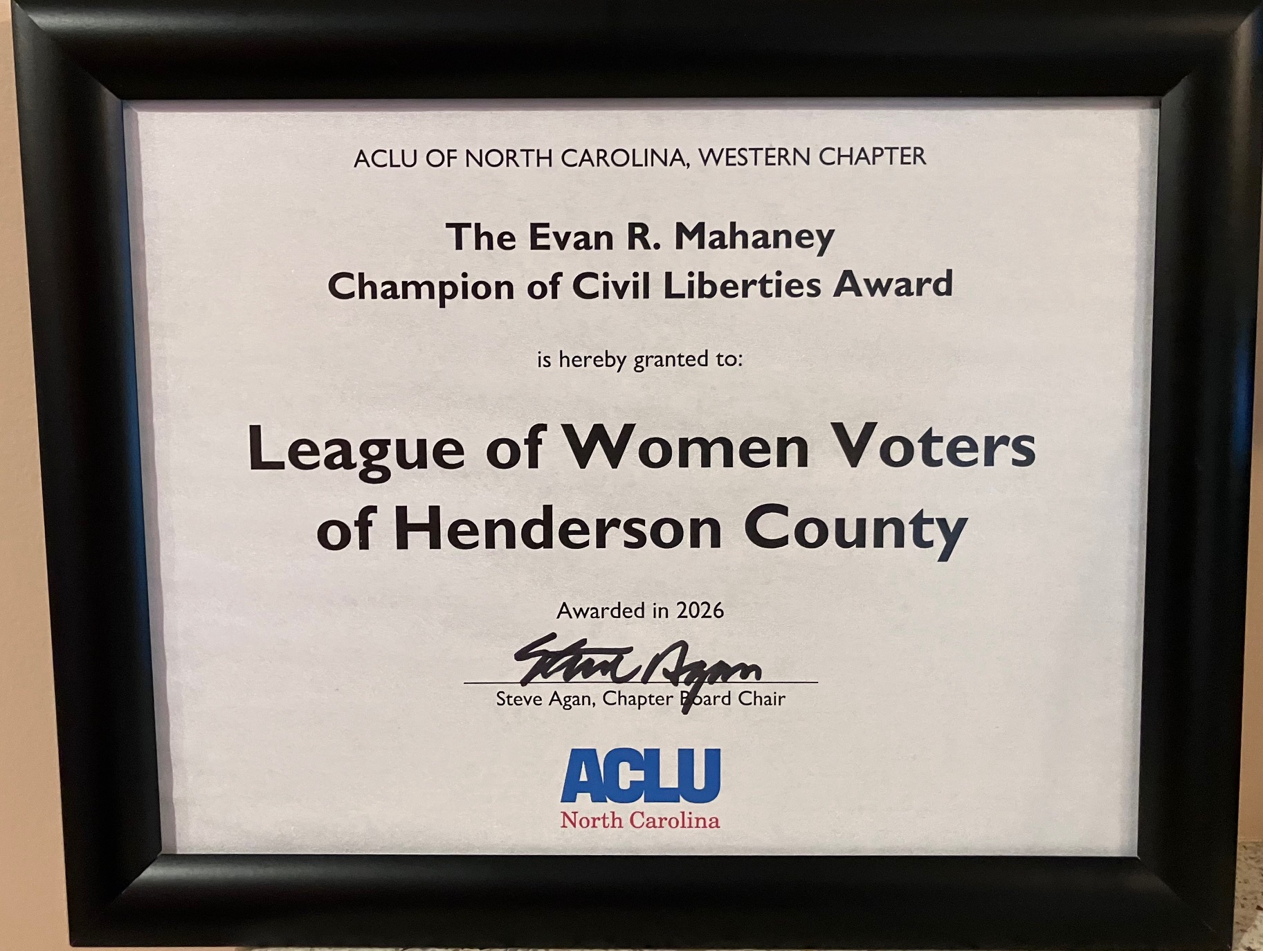 ACLU Award ACLU Award